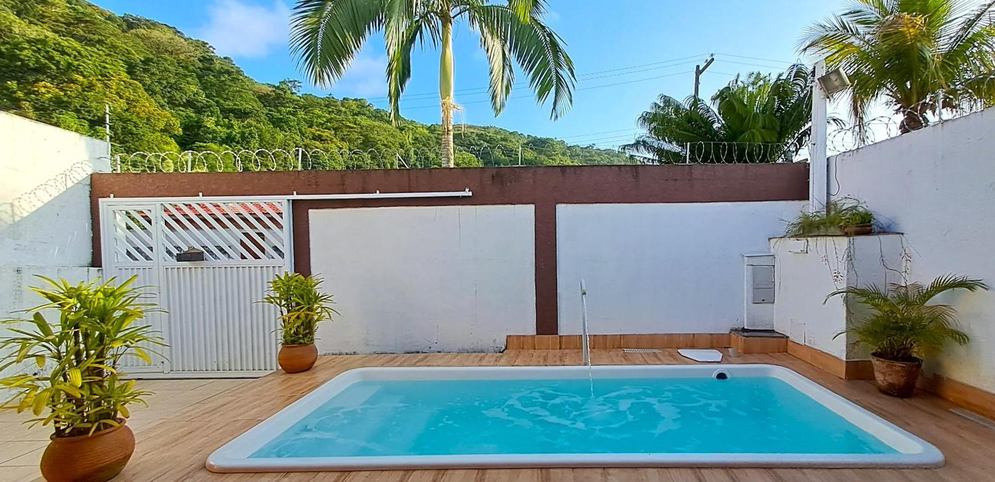 Linda Casa Com Piscina - Praia Do Pernambuco - Guaruja Guarujá Exterior foto