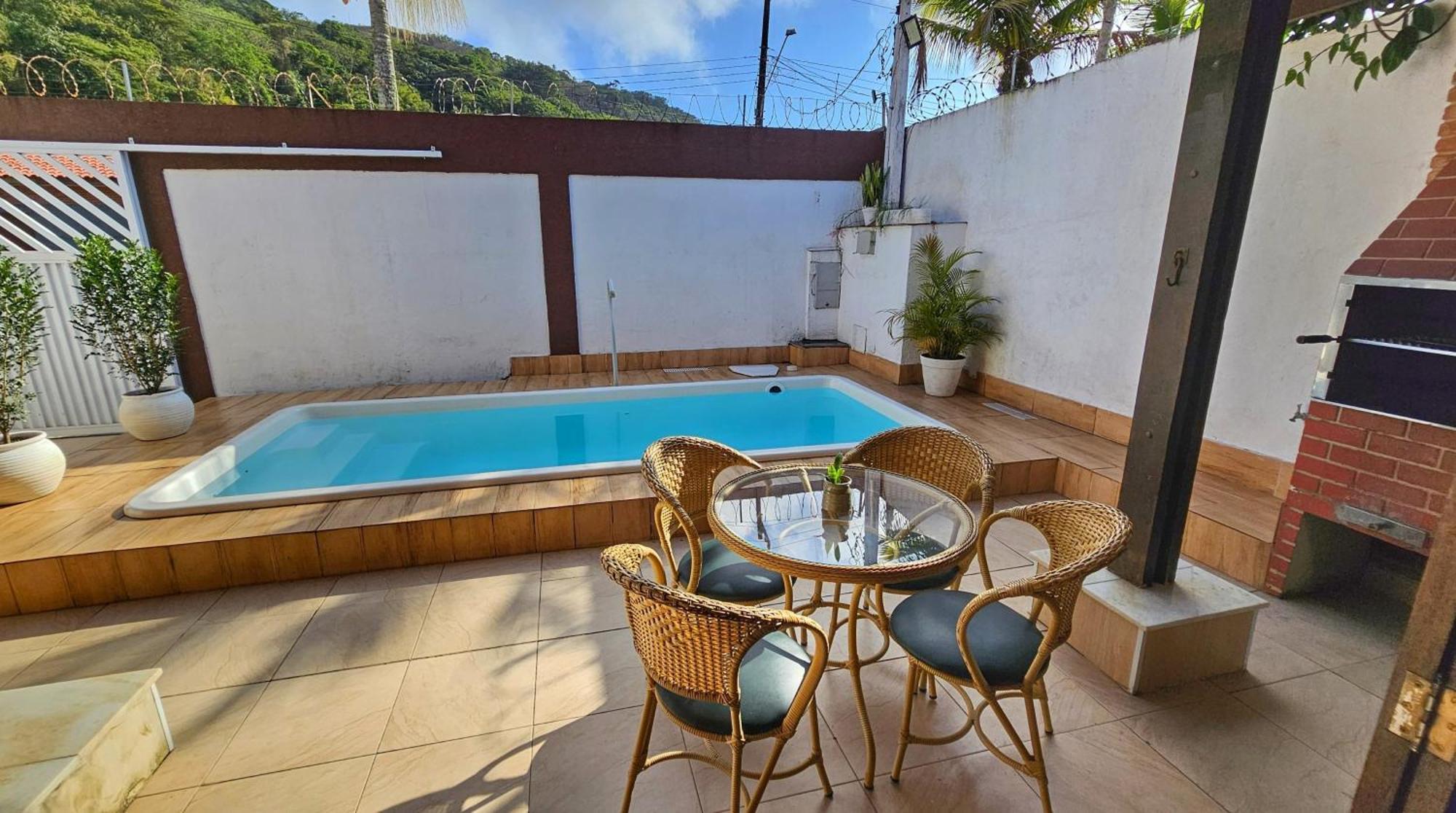 Linda Casa Com Piscina - Praia Do Pernambuco - Guaruja Guarujá Exterior foto